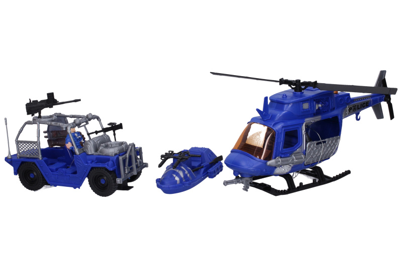 Wiky Policejní set s mi vrtulník 33 cm