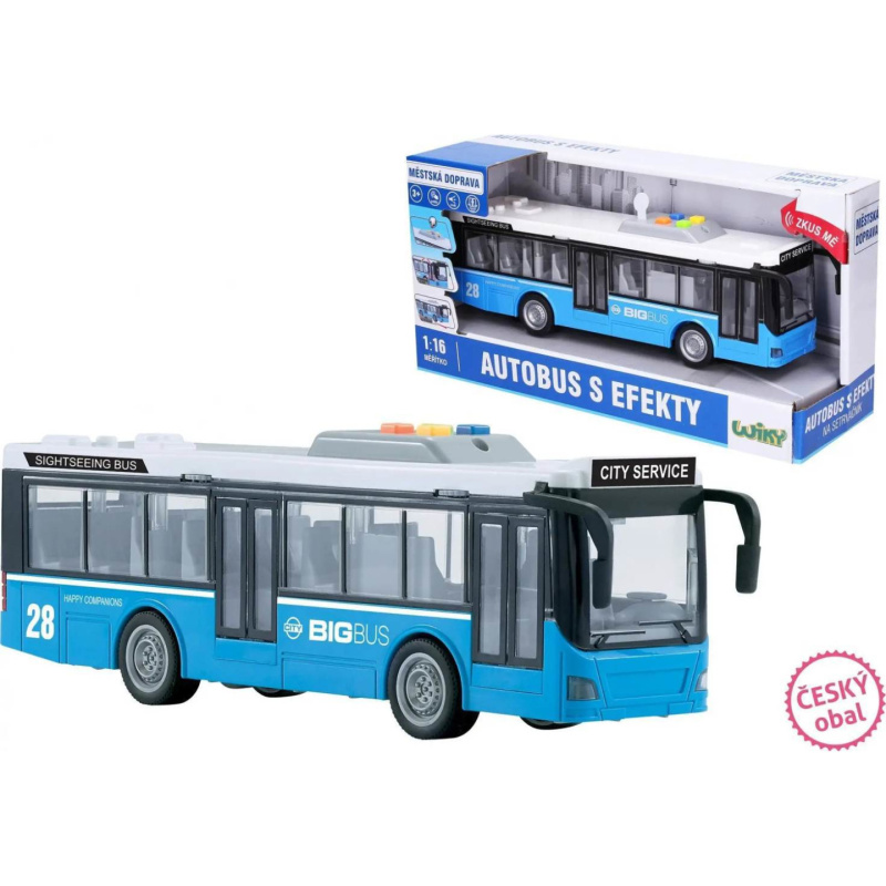 Wiky Autobus městské dopravy plast 29cm se světlem a zvukem