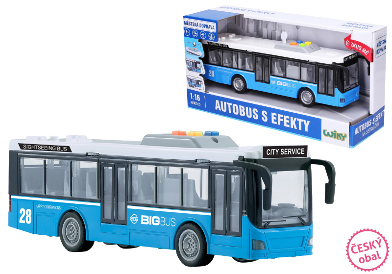 Wiky Autobus městské dopravy plast 29cm se světlem a zvukem