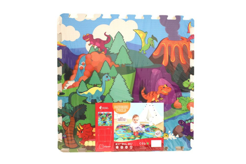 Wiky Měkké bloky na podlahu dinosauři 118 x 118 cm