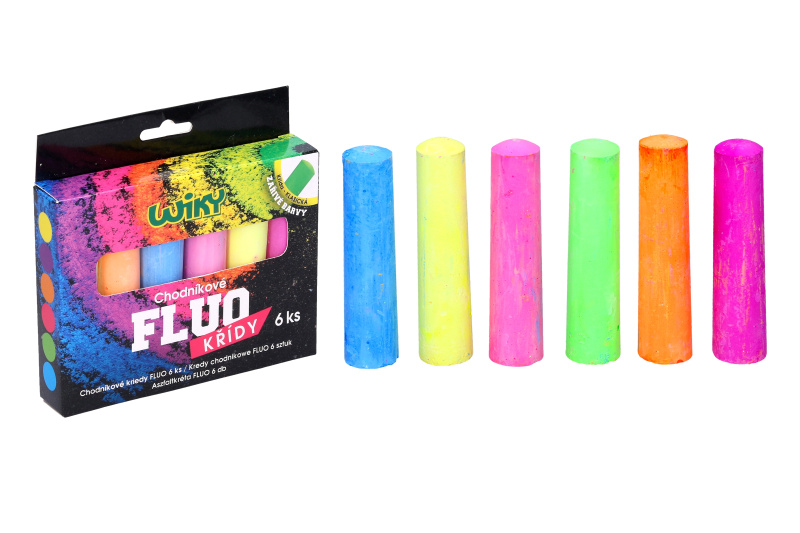Wiky Chodníkové křídy FLUO 6ks