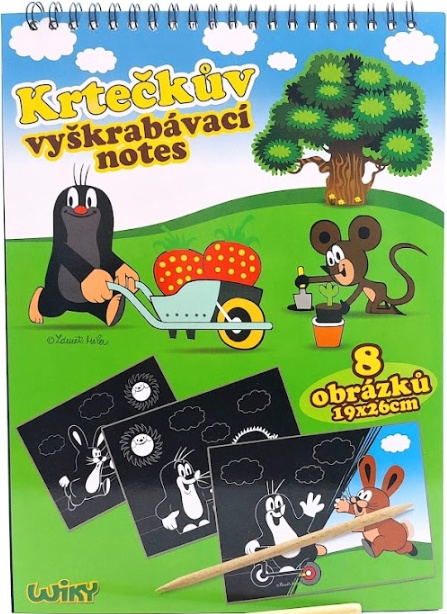 Škrabací obrázek W016890 Krtek 19x26 cm 8 listů