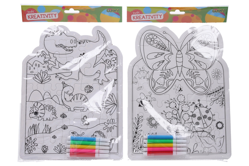 Kreativní set puzzle a fixy