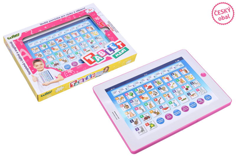Tablet Wiky maxi růžový 24x18 cm - Český obal