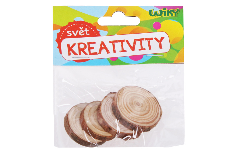 Přírodní dřevěné kolečko k domalování, barva přírodní