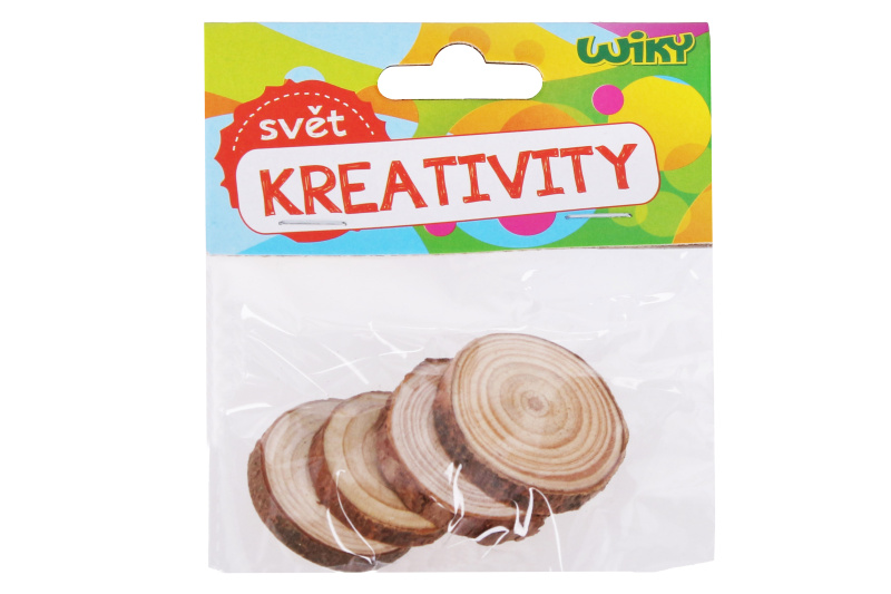 Přírodní dřevěné kolečko k domalování, barva přírodní