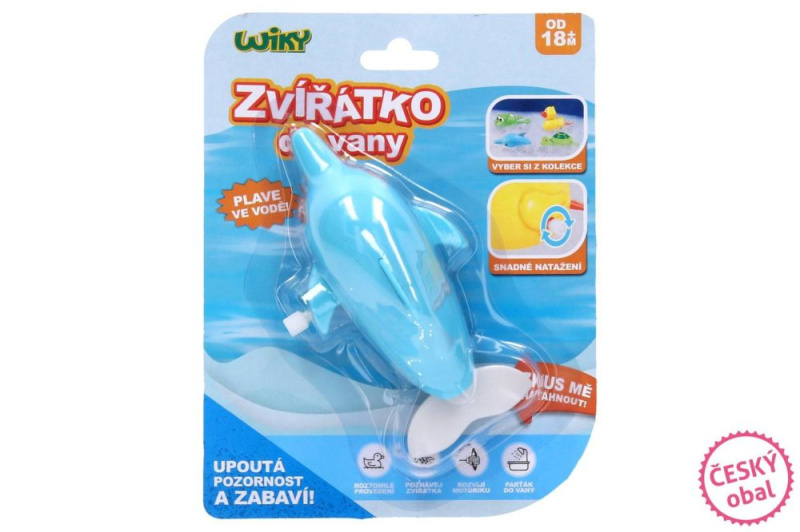 Natahovací delfín do vany 14 cm