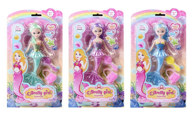 Wiky Mořská panna s doplňky modrá 18 cm