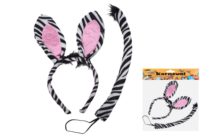 Wiky Set čelenka zebra