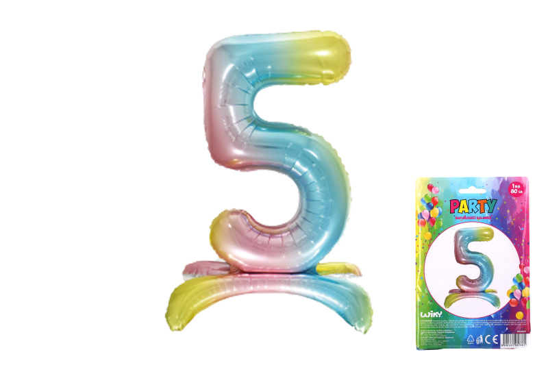 Wiky Balónek nafukovací Duha 80 cm Číslo 5