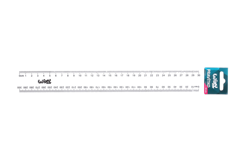 Průhledné 30cm pravítko