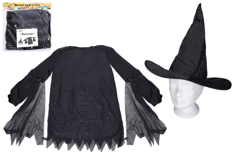 Set čarodějnice šaty klobouk