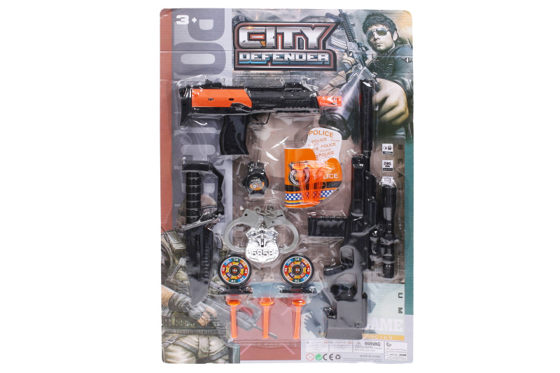 Wiky Policejní set se zbraní na šipky 42 cm