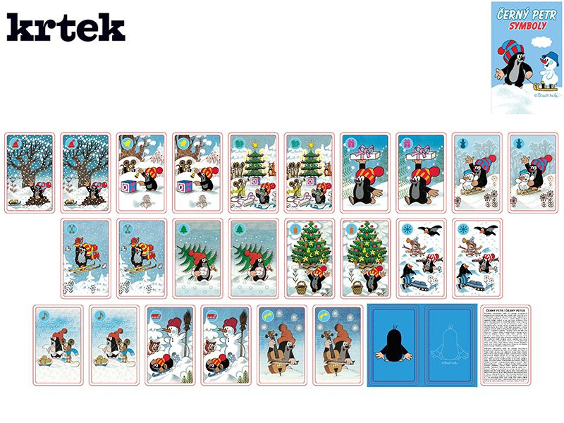 Krtek Černý Petr - Symboly