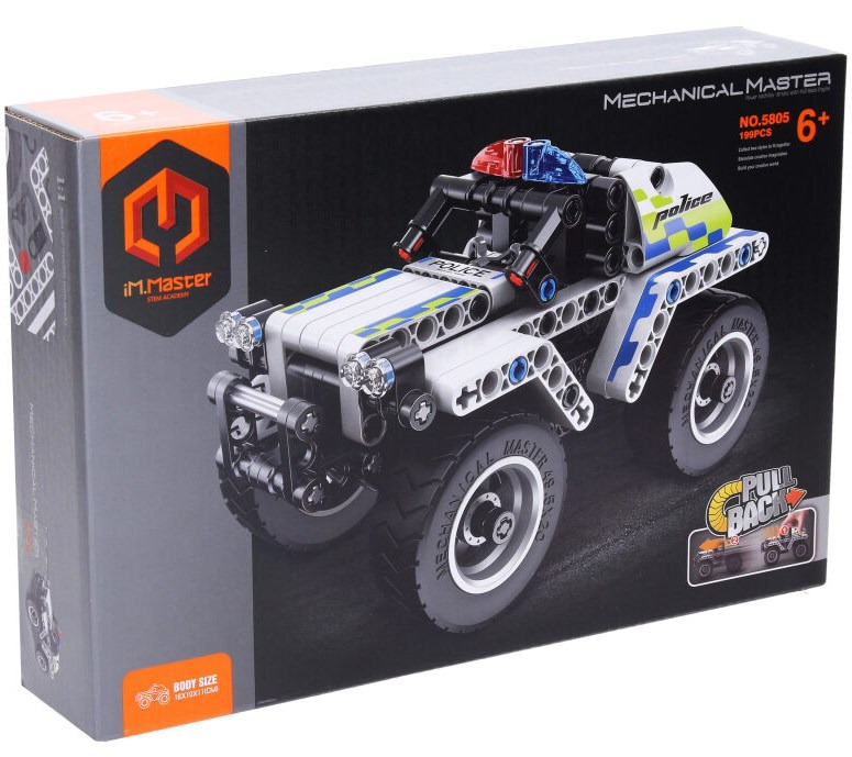 Wiky kreativita Stavebnice Policejní auto 16 cm