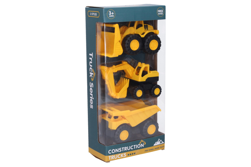 Wiky Vehicles Auto stavební stroj 12 cm 3ks