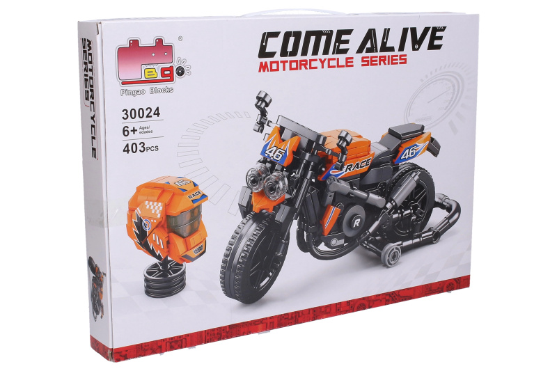 Wiky Stavebnice motorka s helmou 17cm