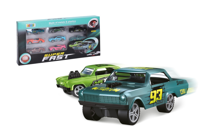 Wiky vehicles Auta kovová 8 ks 7,5 cm