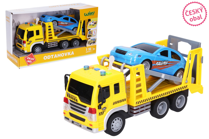 Wiky vehicles Tahač s autem a efekty 26x10x14 cm