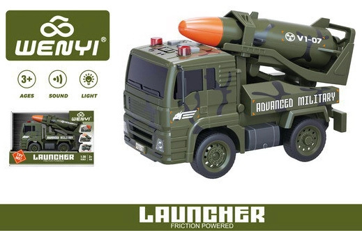 Wiky Vehicles Auto vojenské s raketou a efekty 19 cm