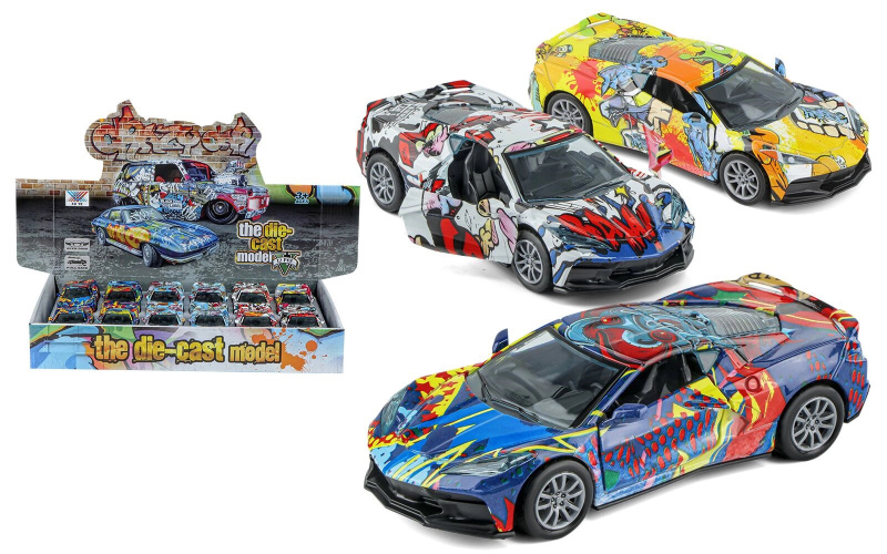 Wiky Vehicles Auto kovové na zpětné natažení 12 cm