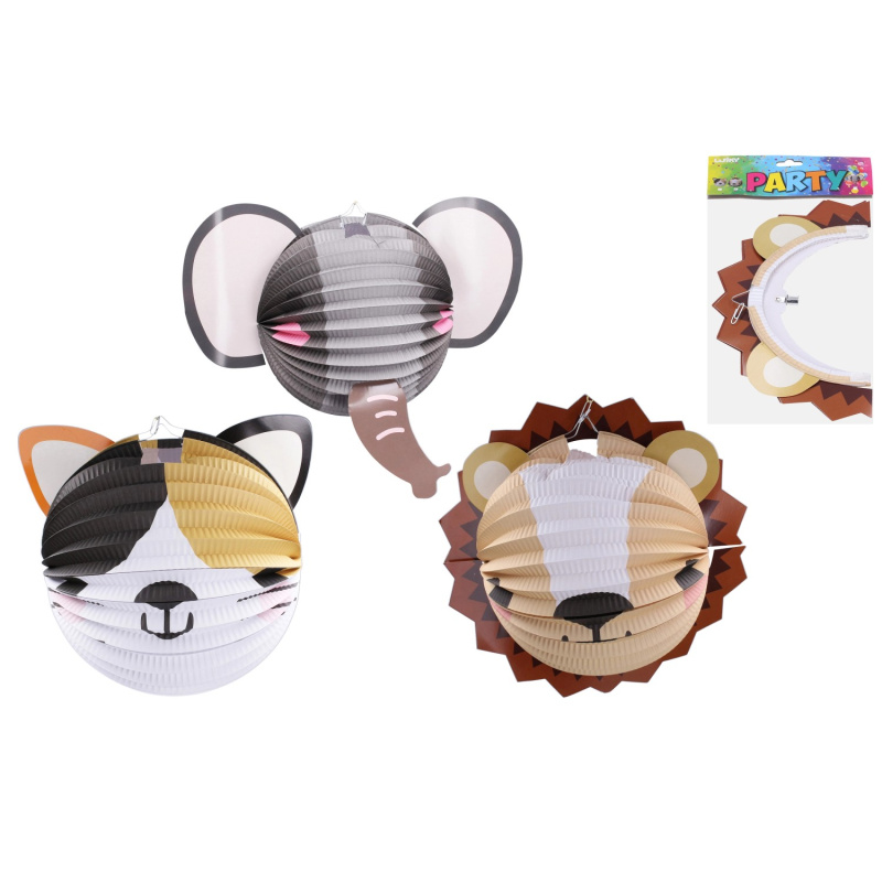 Lampion koule 25 cm Zvířátka