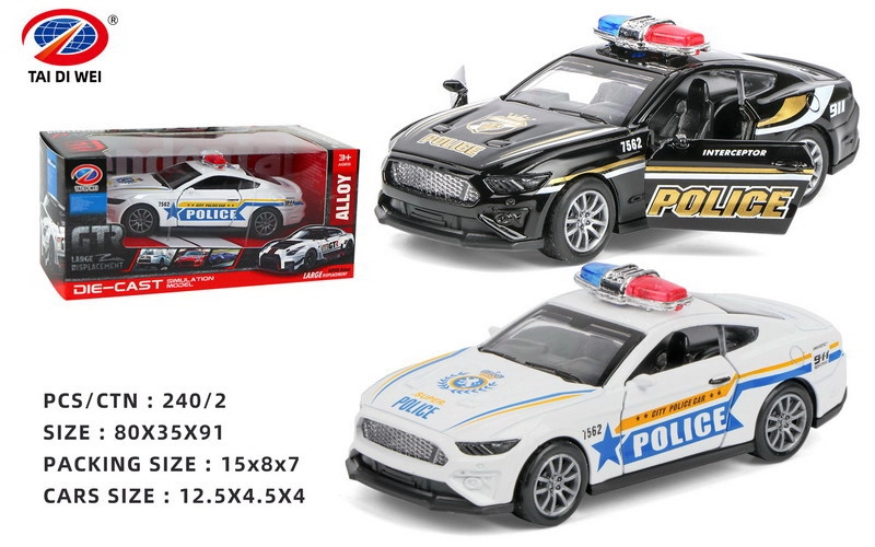 Wiky Vehicles Auto policejní kovové 125 cm