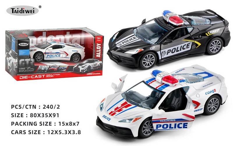 Wiky Vehicles Auto policejní kovové 12 cm