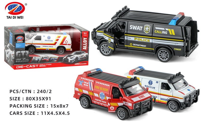 Wiky Vehicles Auto kovové zpětné natažení 11 cm