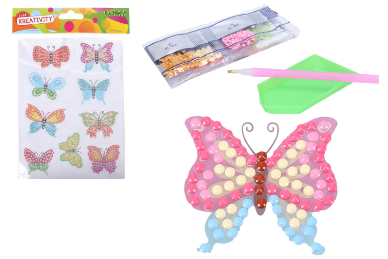 Wiky Kreativní set W033545 diamond nálepky Motýli