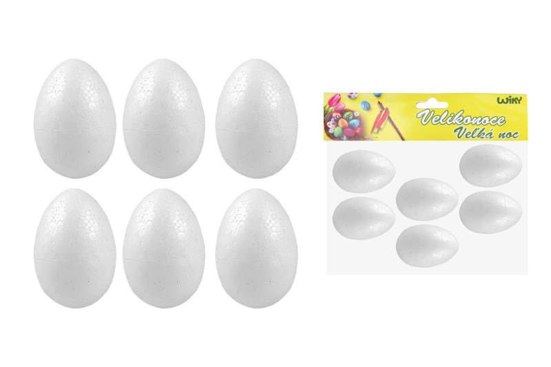 Wiky Vajíčko dekorační polystyrénové 6 cm, 6ks