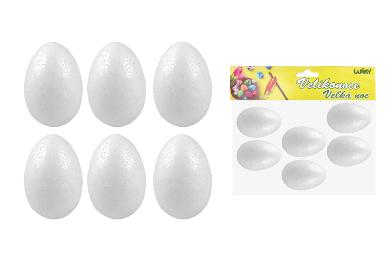 Wiky Vajíčko dekorační polystyrénové 6 cm, 6ks
