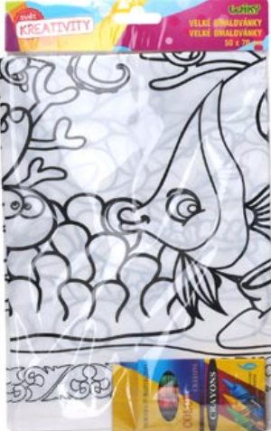 Omalovánky velké 50x70 cm 6 ks voskovek