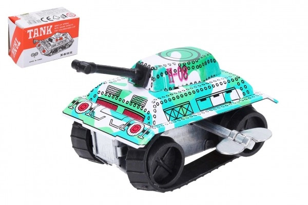 Wiky Tank kovový natahovací na klíček 6cm v krabičce 7x3x5cm