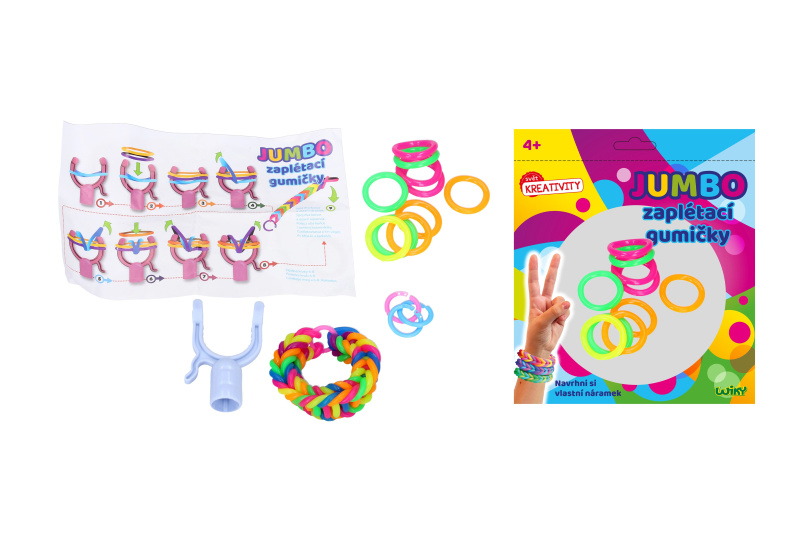 Kouzelné zaplétací JUMBO gumičky SET + příslušenství