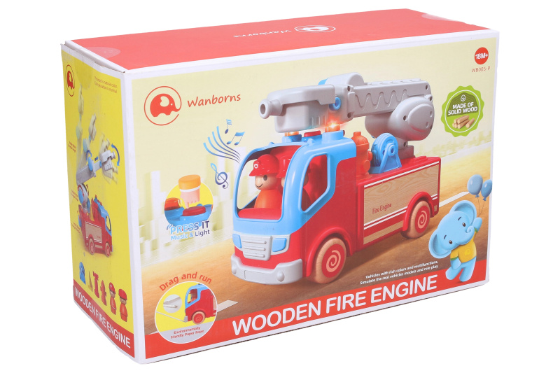Wiky Vehicles Auto hasičské dřevo/ s efekty 25cm