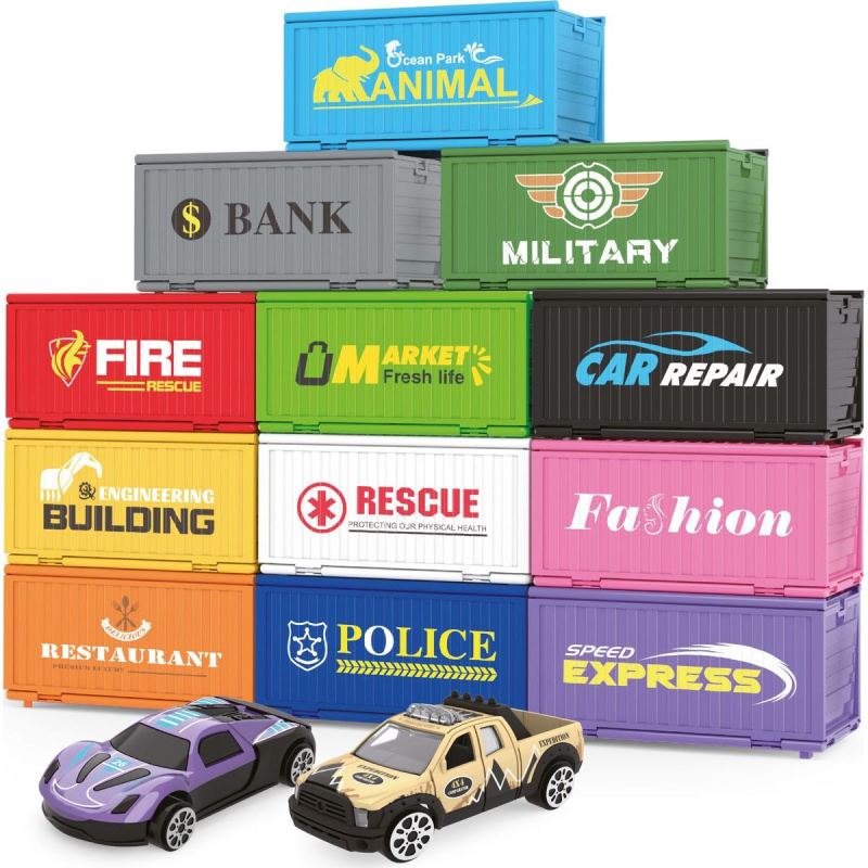 Wiky Vehicles Kontejnerové město 6 kontejnerů 12,5 cm