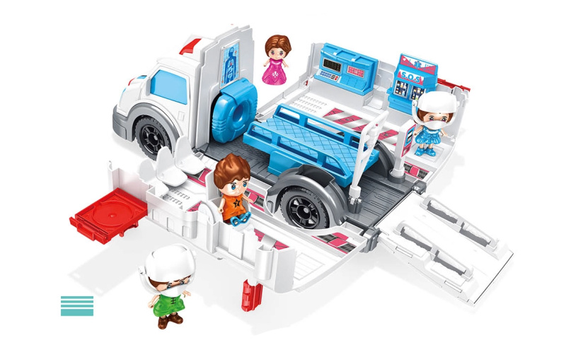 Wiky Vehicles Auto sanitka rozkládací s 2 figurkami 30 cm