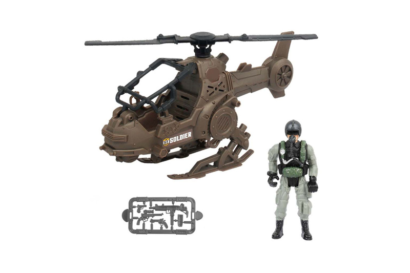 Wiky Vojenský vrtulník s pilotem 23 cm