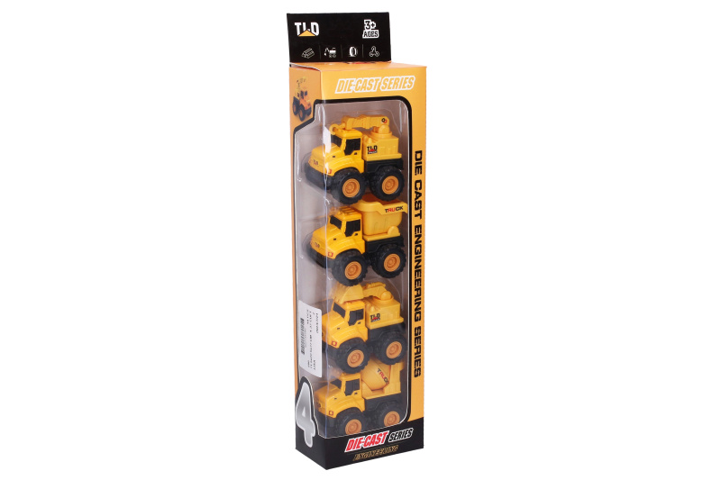 Wiky Vehicles Auta stavební set kov/plast 4ks