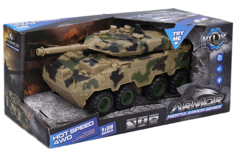 Wiky Vehicles Vojenské vozidlo na setrvačník s efekty 25 cm