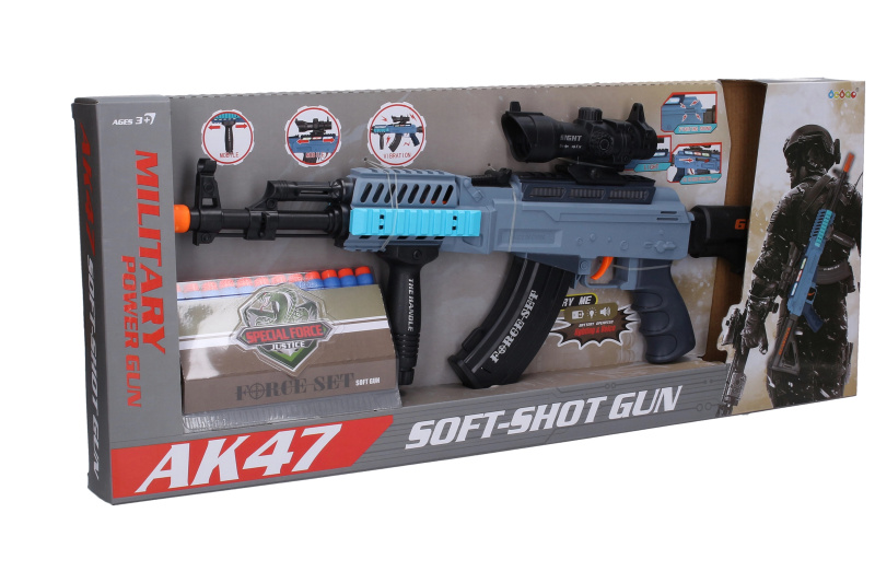Wiky Kulomet s 12 pěnovými náboji a efekty 62 cm