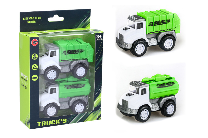 Wiky Vehicles Auta na setrvačník úklidová 2 ks 10 cm