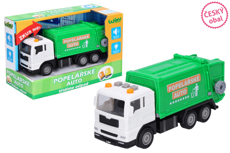 Wiky Vehicles Auto popelářské s efekty 17 cm český obal