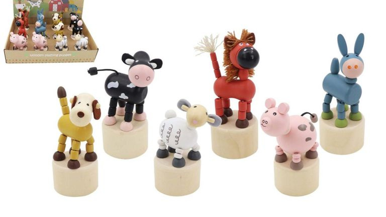 Mačkací zvířátko farma dřevěné