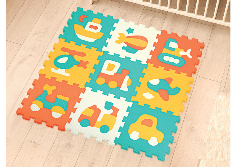 Wiky Puzzle pěnové doprava 9 ks