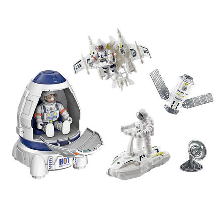Vesmírný set s 2 figurkami 8 cm a raketou 21cm