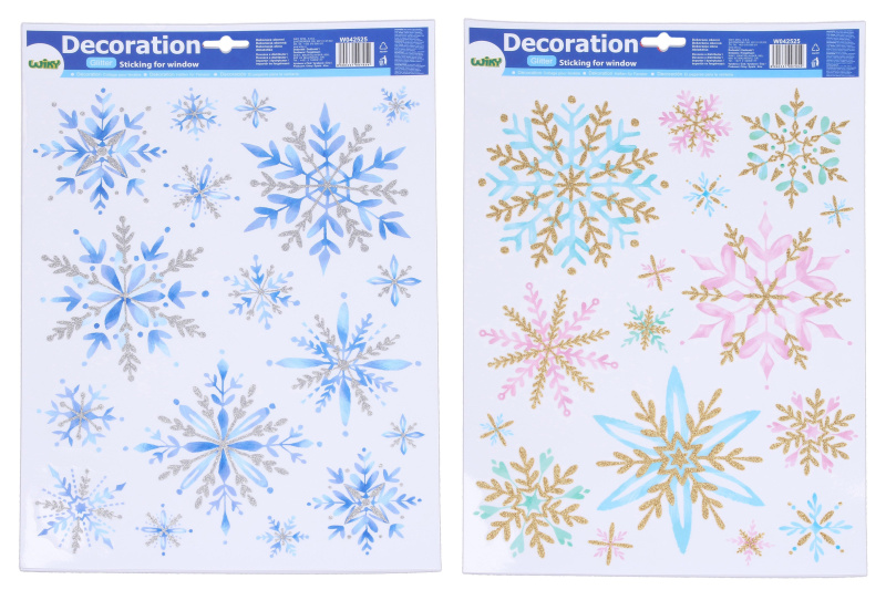 Dekorace okenní Vločky na Vánoce