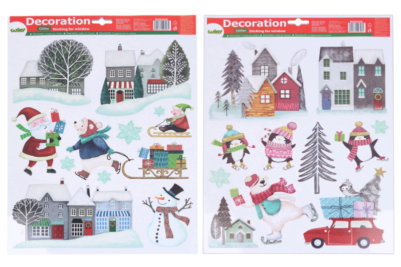 Vánoční okenní dekorace