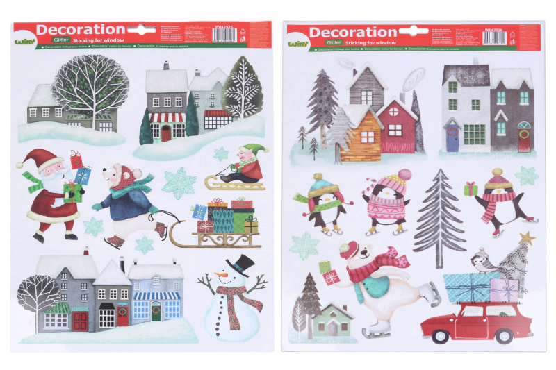 Vánoční okenní dekorace